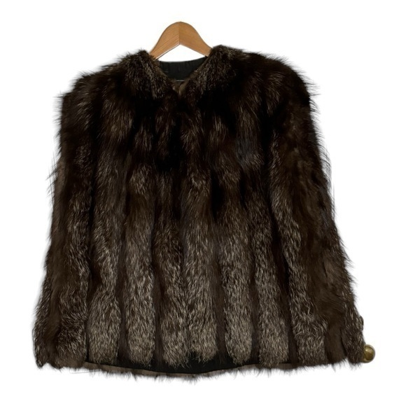 Vintage Arnold Constable Paris & Fifth Avenue New York Brown Fur Cape - Picture 1 of 5